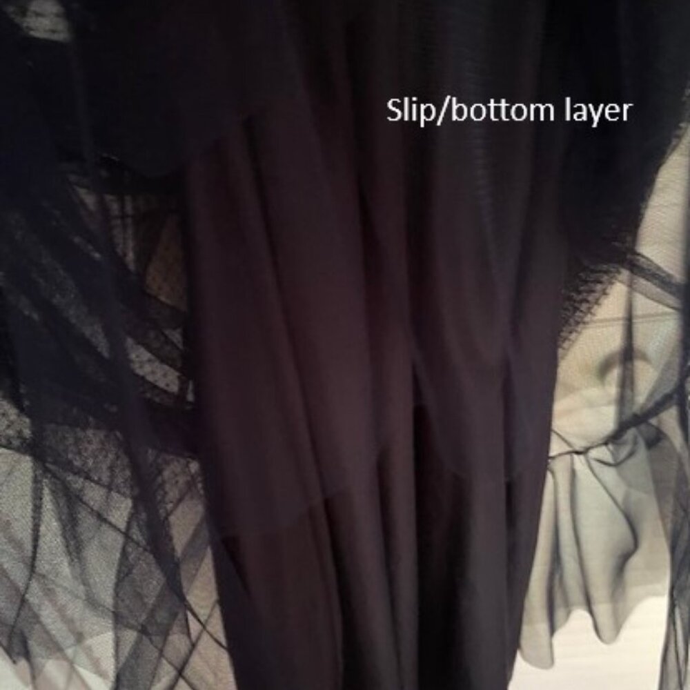 NWT navy blue $88 Express knee-length tulle dress, size 4 - Picture 13 of 13
